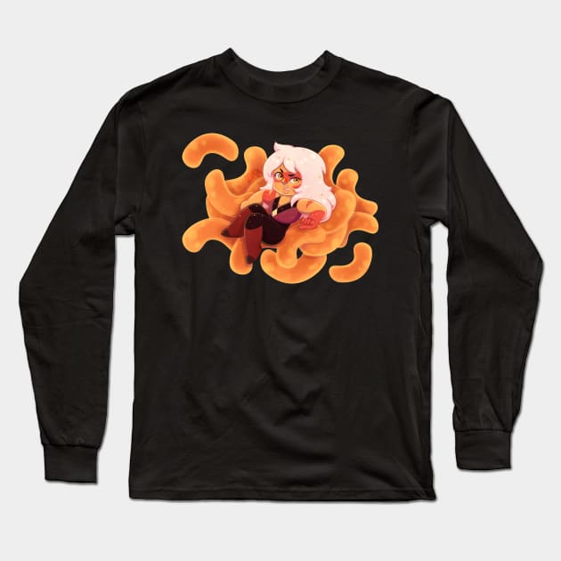 Big Buff Cheeto Puff Long Sleeve T-Shirt by leanzadoodles